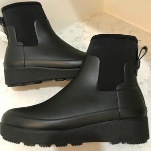 HUNTER  NEW Refined  Neoprene Creeper Chelsea Boots Women's Sz 8